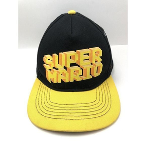 Nintendo Super Mario Bros Baseball Hat Black & Yellow Trucker’s Cap Snap‎ Back
